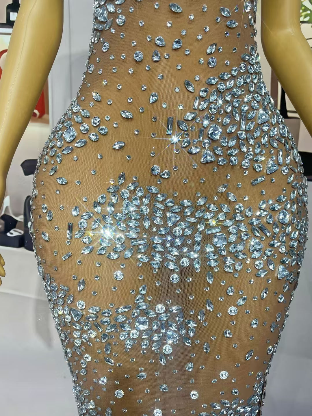 CELESINYI Xingmang Crystal Silver Skin Gown