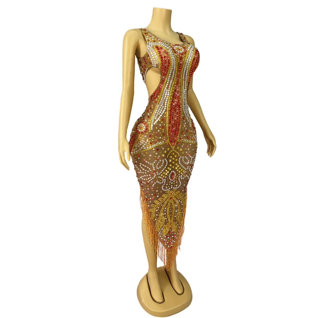 CELESINYI Jinguangxian Crystal Sunflower Leotard