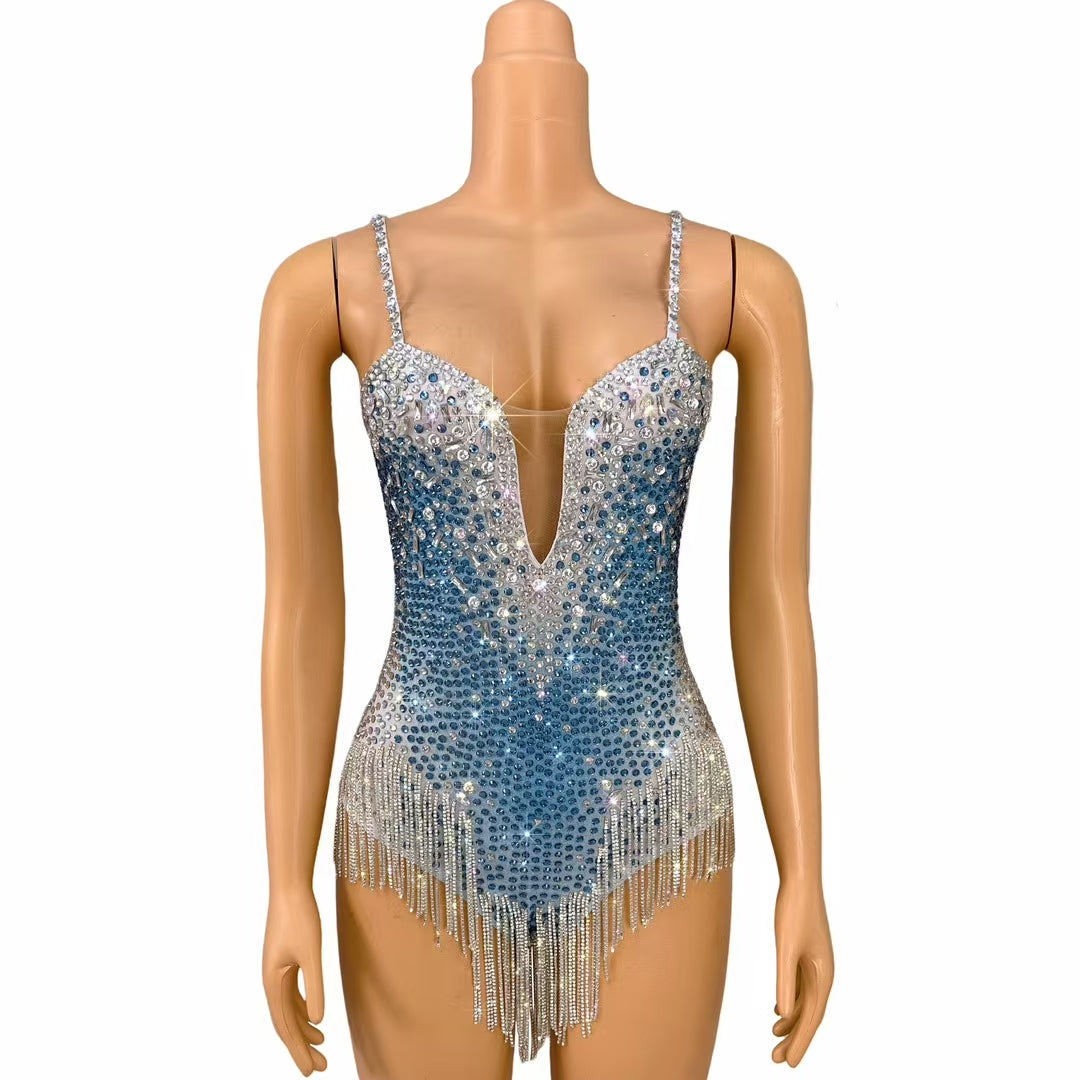 CELESINYI Bingqilin Crystal Ice Gradient Bodysuit