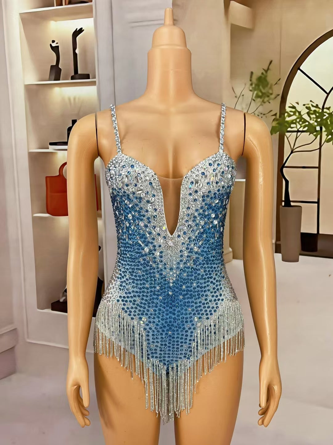 CELESINYI Bingqilin Crystal Ice Gradient Bodysuit