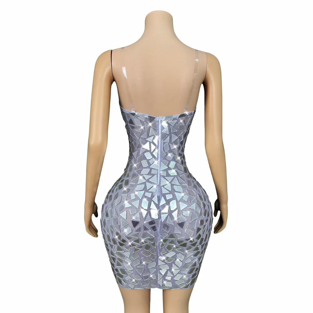 CELESINYI Suijing Crystal Mirror Sweetheart Bodysuit