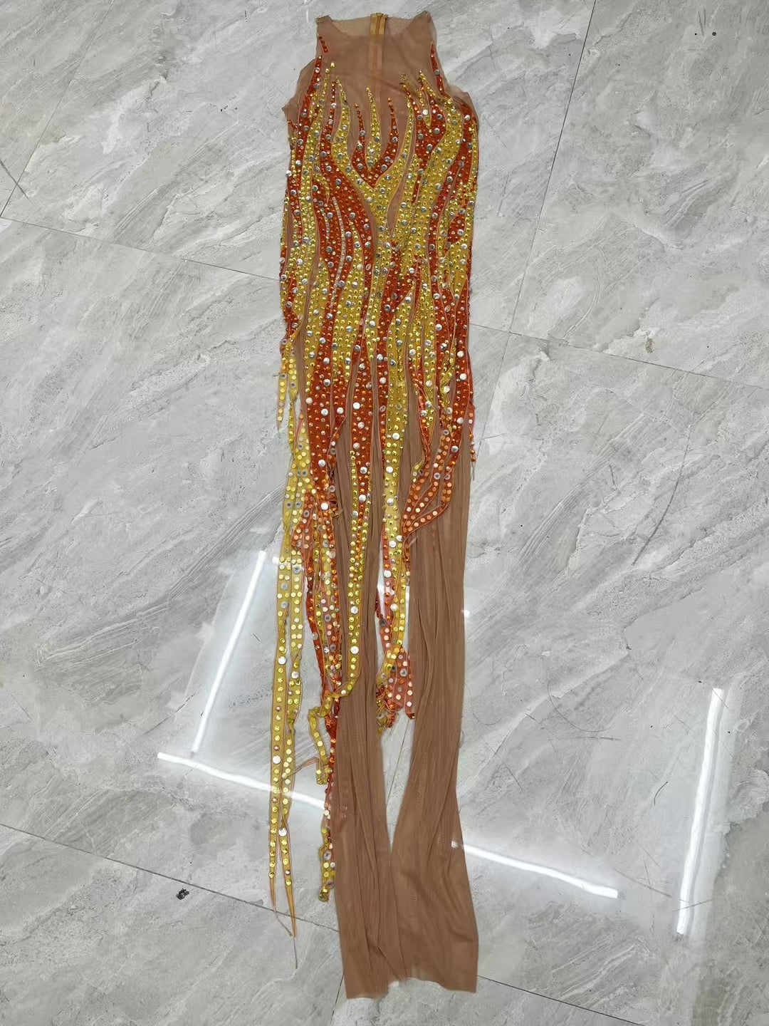 CELESINYI Jinhuowang Crystal Flame Bodysuit