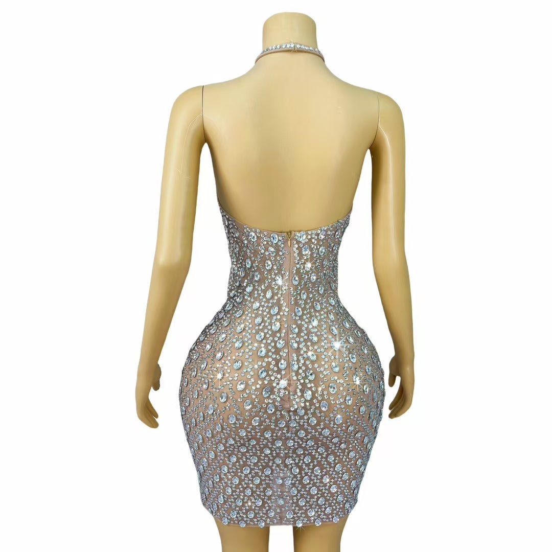 CELESINYI Qianzhen Crystal Crystal Detail Gown