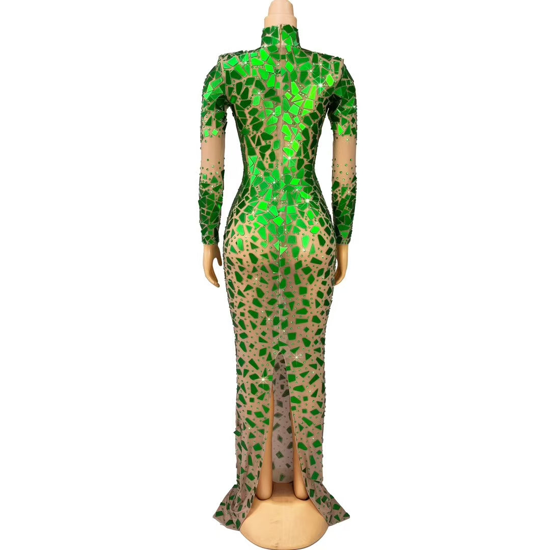 CELESINYI Xinfeicui Crystal Jade Mosaic Bodysuit