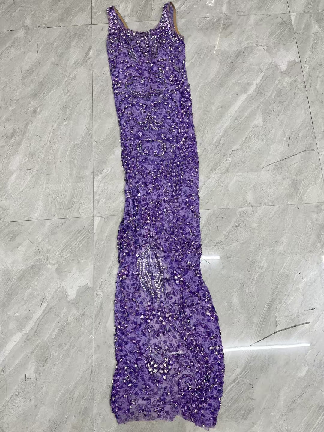 CELESINYI Zixia Crystal Lilac Baroque Gown