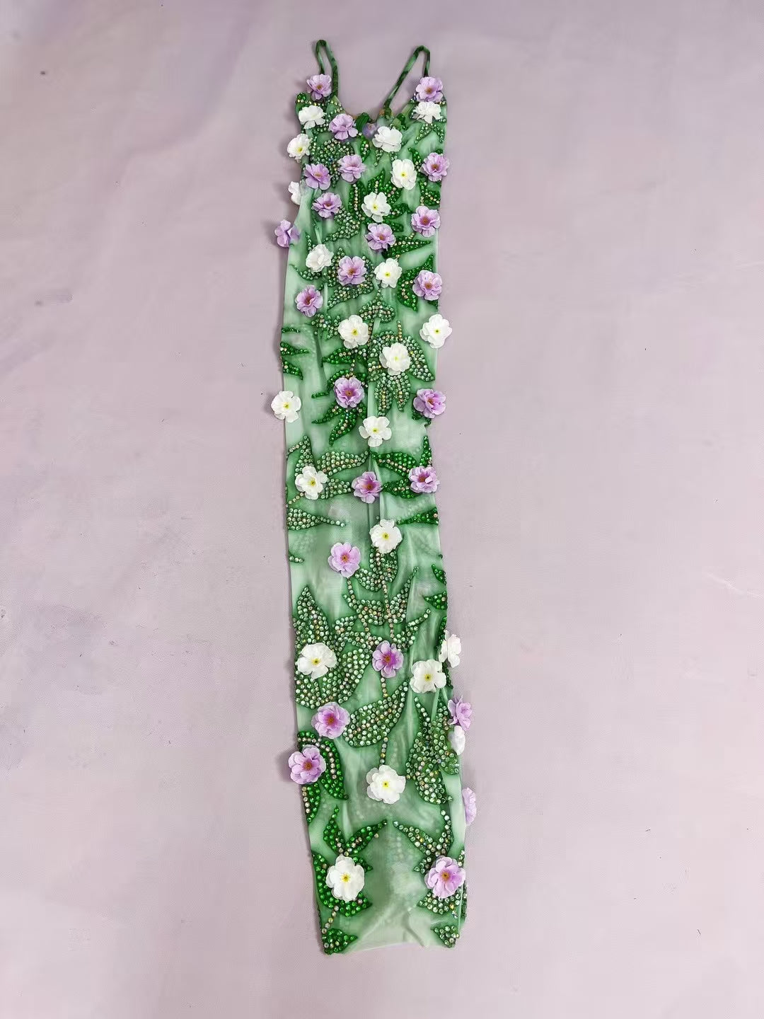 CELESINYI Baihuaqun Crystal Garden 3D Flower Gown
