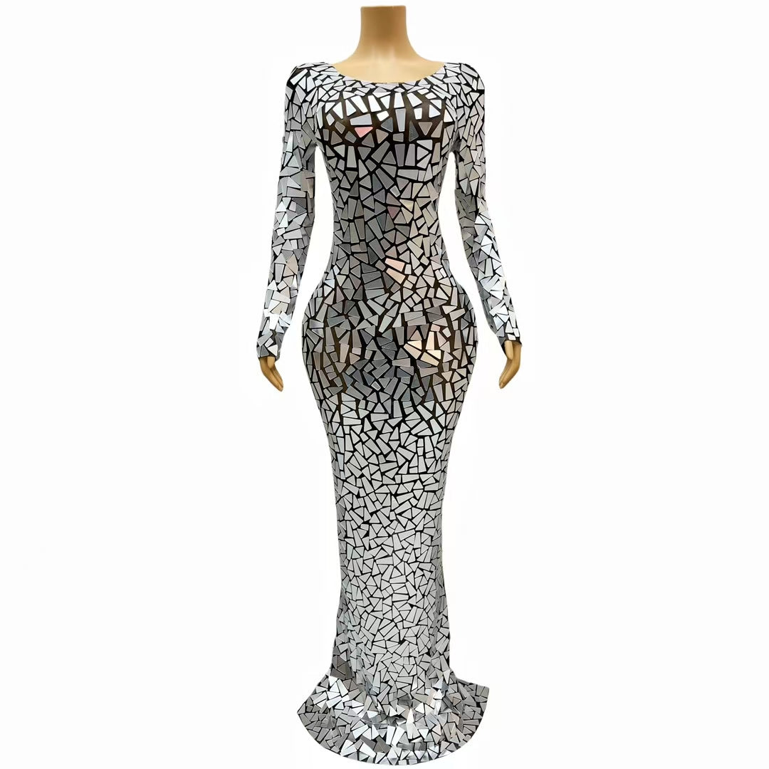 CELESINYI Damanjing Crystal Full Mirror Bodysuit