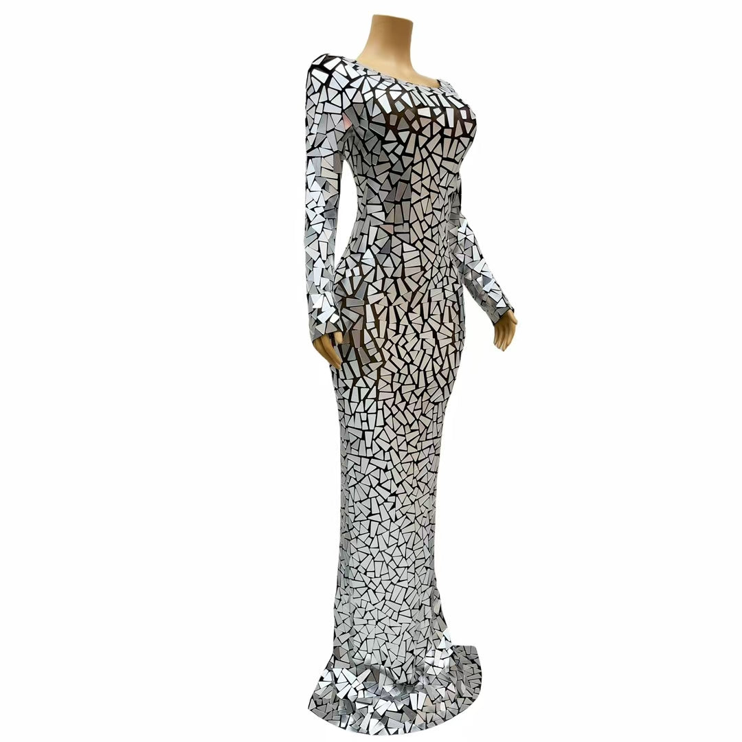 CELESINYI Damanjing Crystal Full Mirror Bodysuit