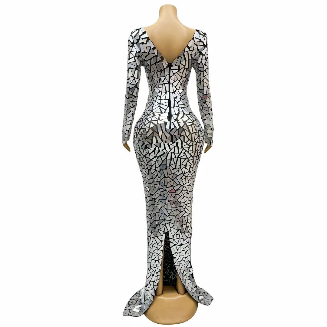 CELESINYI Damanjing Crystal Full Mirror Bodysuit
