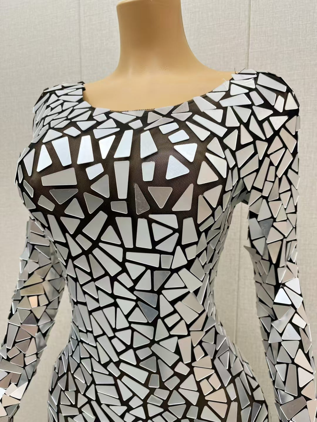 CELESINYI Damanjing Crystal Full Mirror Bodysuit
