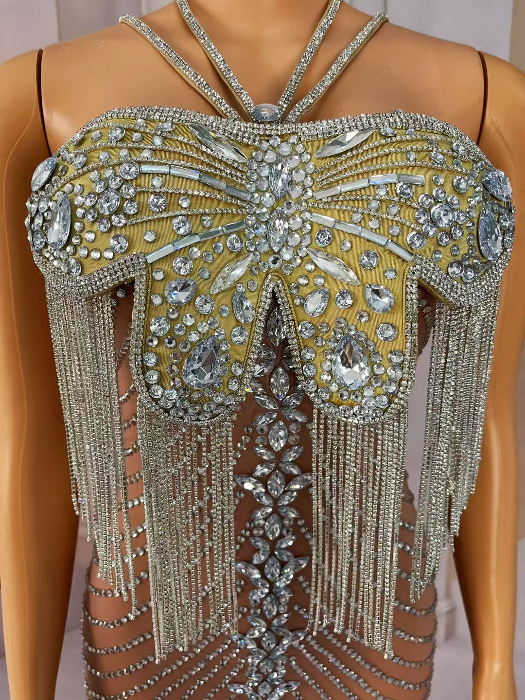 CELESINYI Diemeng Crystal Butterfly Leotard