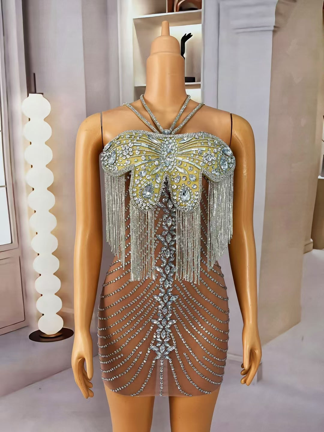 CELESINYI Diemeng Crystal Butterfly Leotard