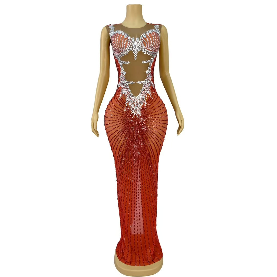CELESINYI Chijin Crystal Red Gown