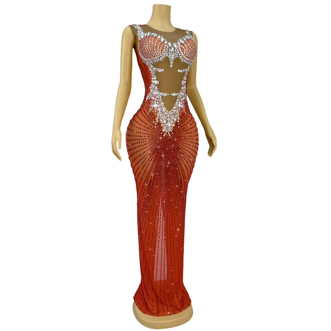 CELESINYI Chijin Crystal Red Gown
