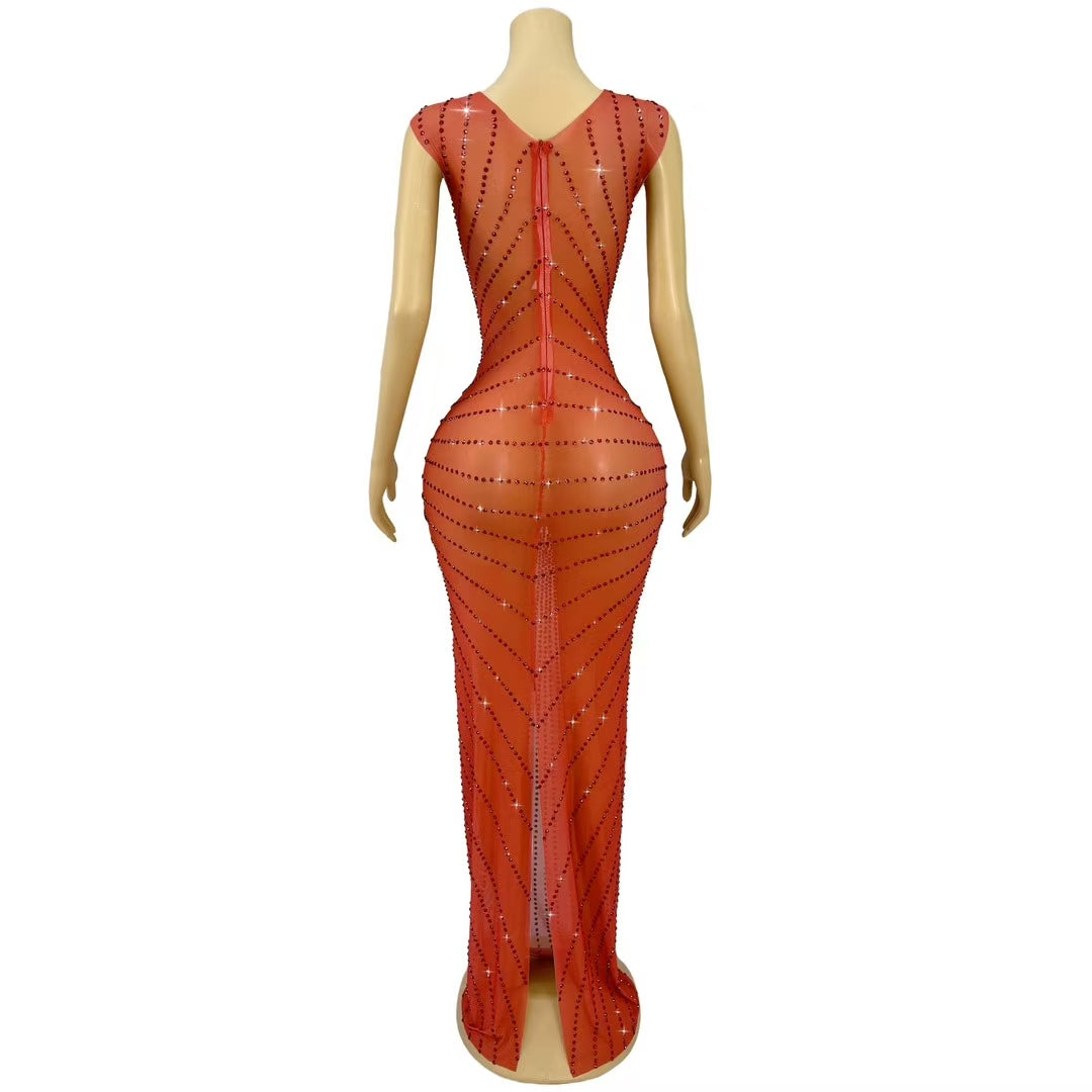 CELESINYI Chijin Crystal Red Gown