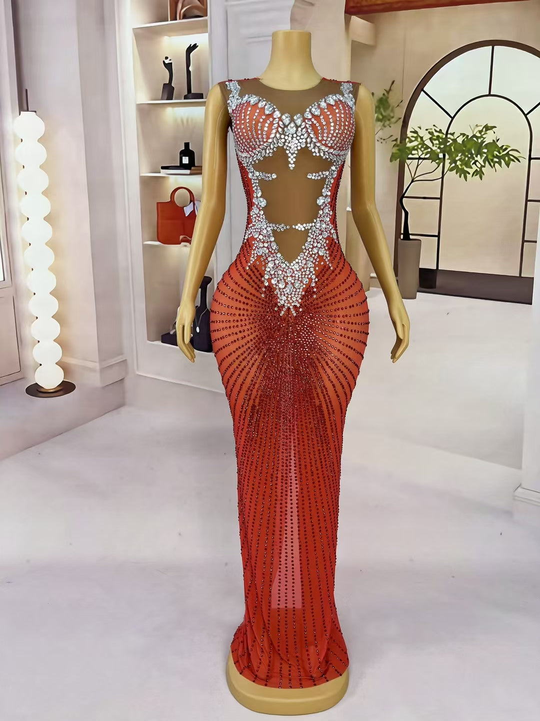 CELESINYI Chijin Crystal Red Gown