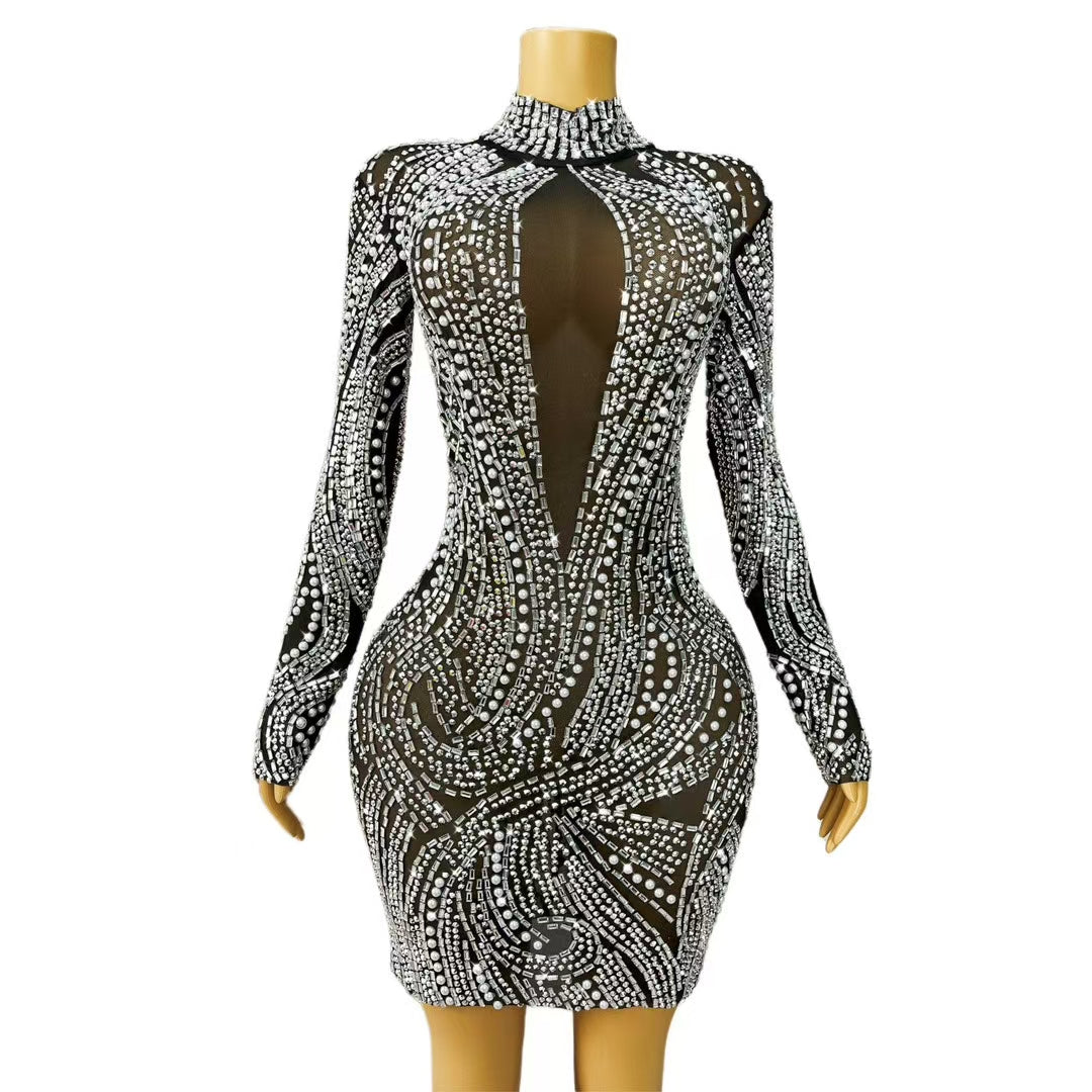 CELESINYI Yuxi Crystal Jade Long Sleeve Catsuit