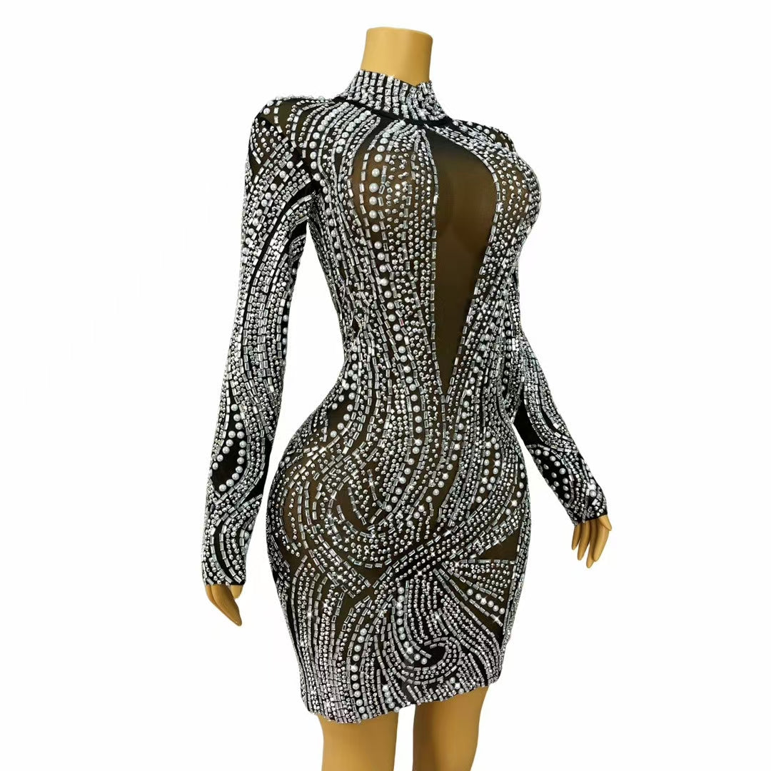 CELESINYI Yuxi Crystal Jade Long Sleeve Catsuit