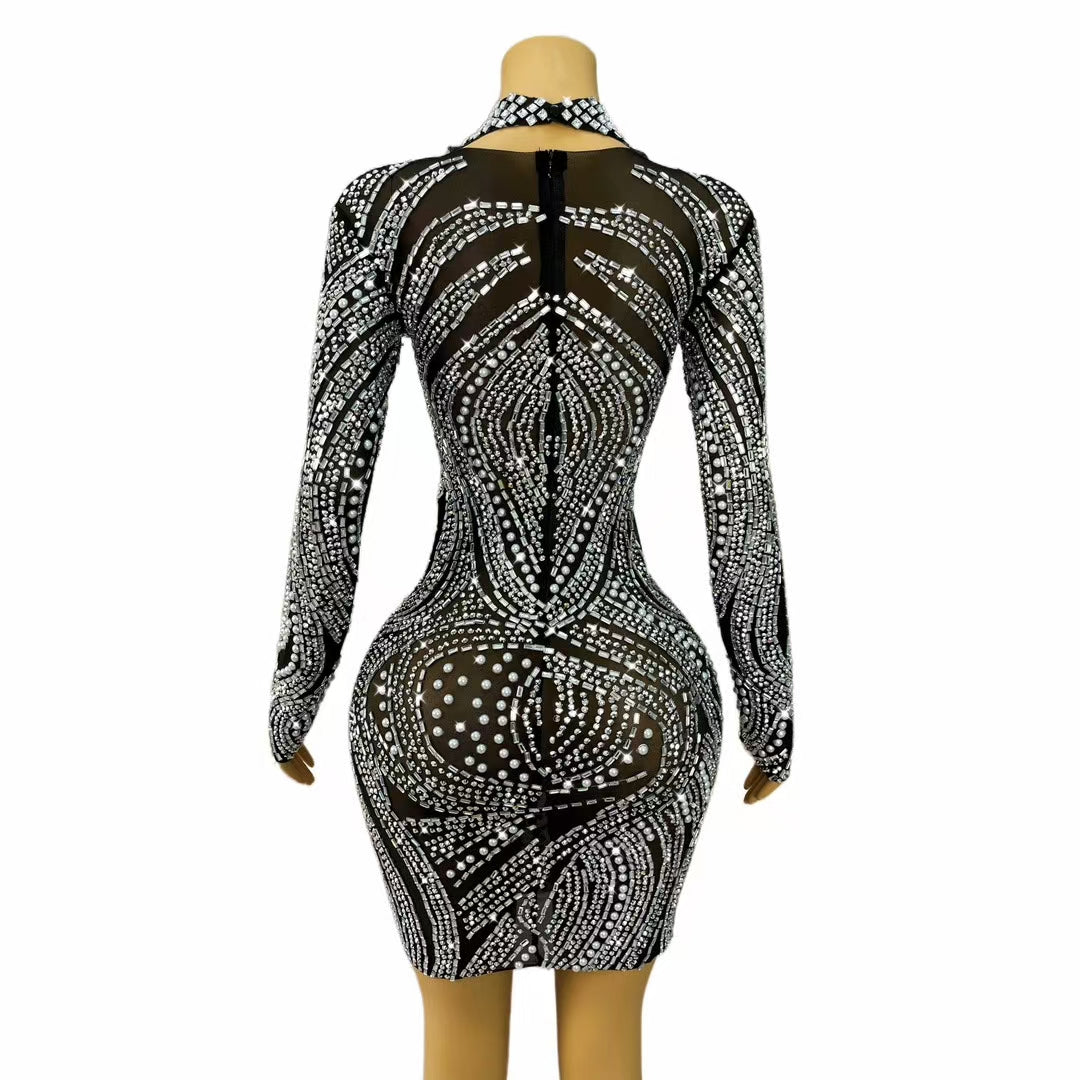 CELESINYI Yuxi Crystal Jade Long Sleeve Catsuit