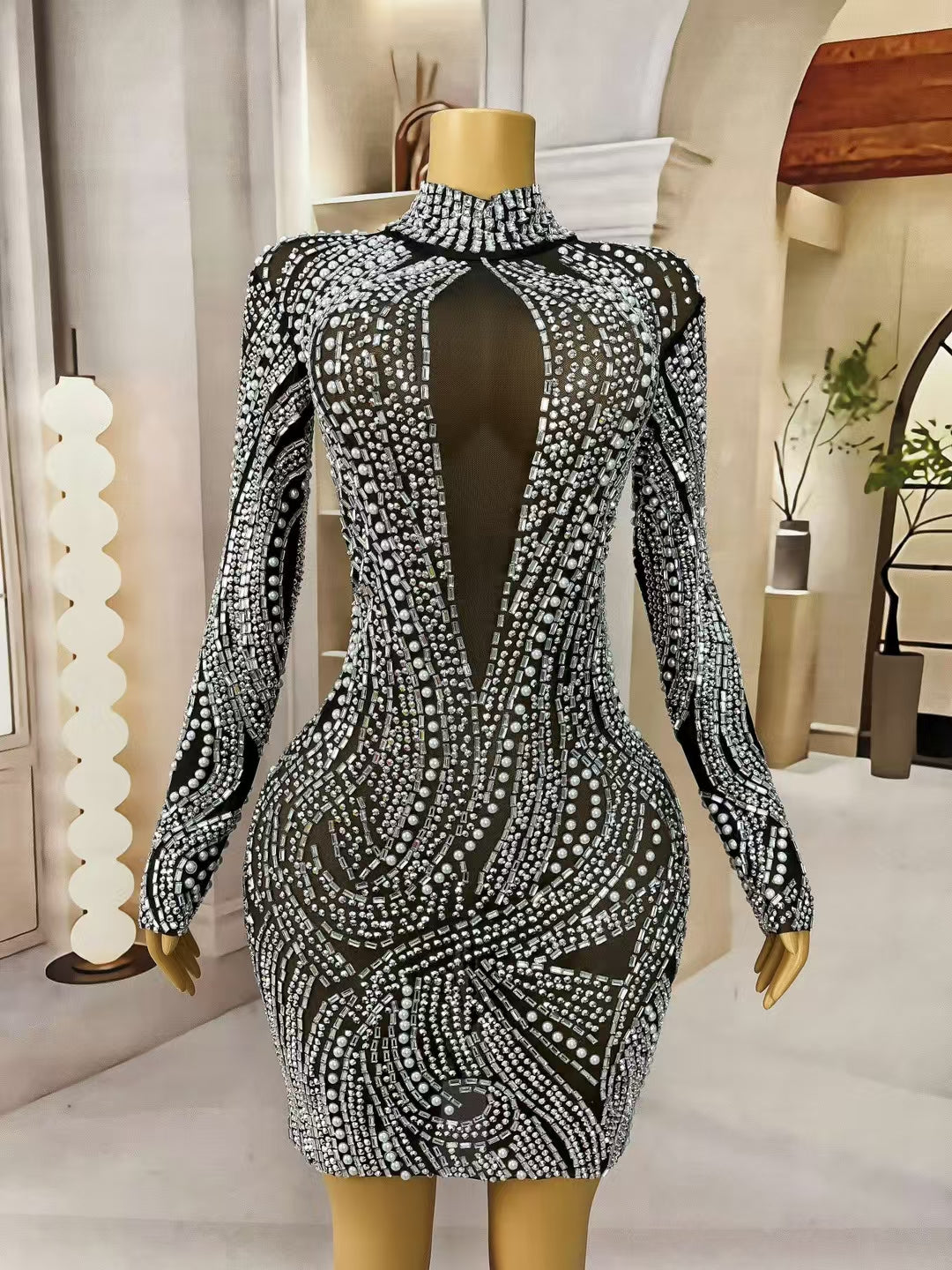 CELESINYI Yuxi Crystal Jade Long Sleeve Catsuit