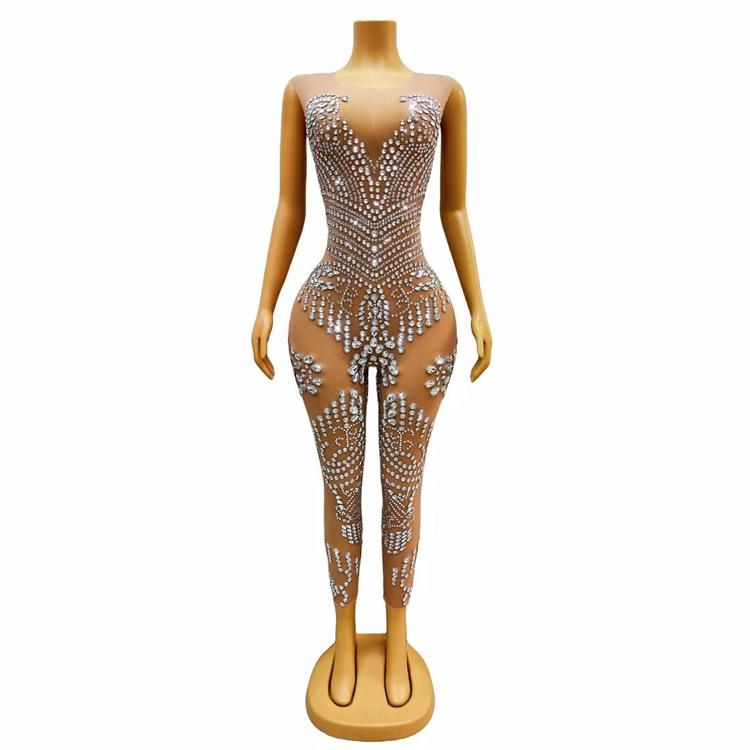 CELESINYI Shuijing Crystal Nude Catsuit