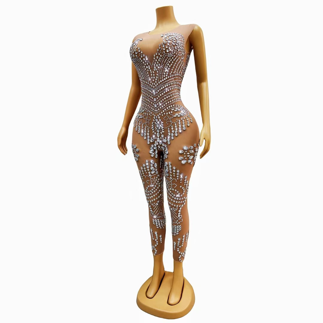 CELESINYI Shuijing Crystal Nude Catsuit