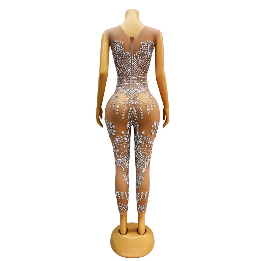 CELESINYI Shuijing Crystal Nude Catsuit