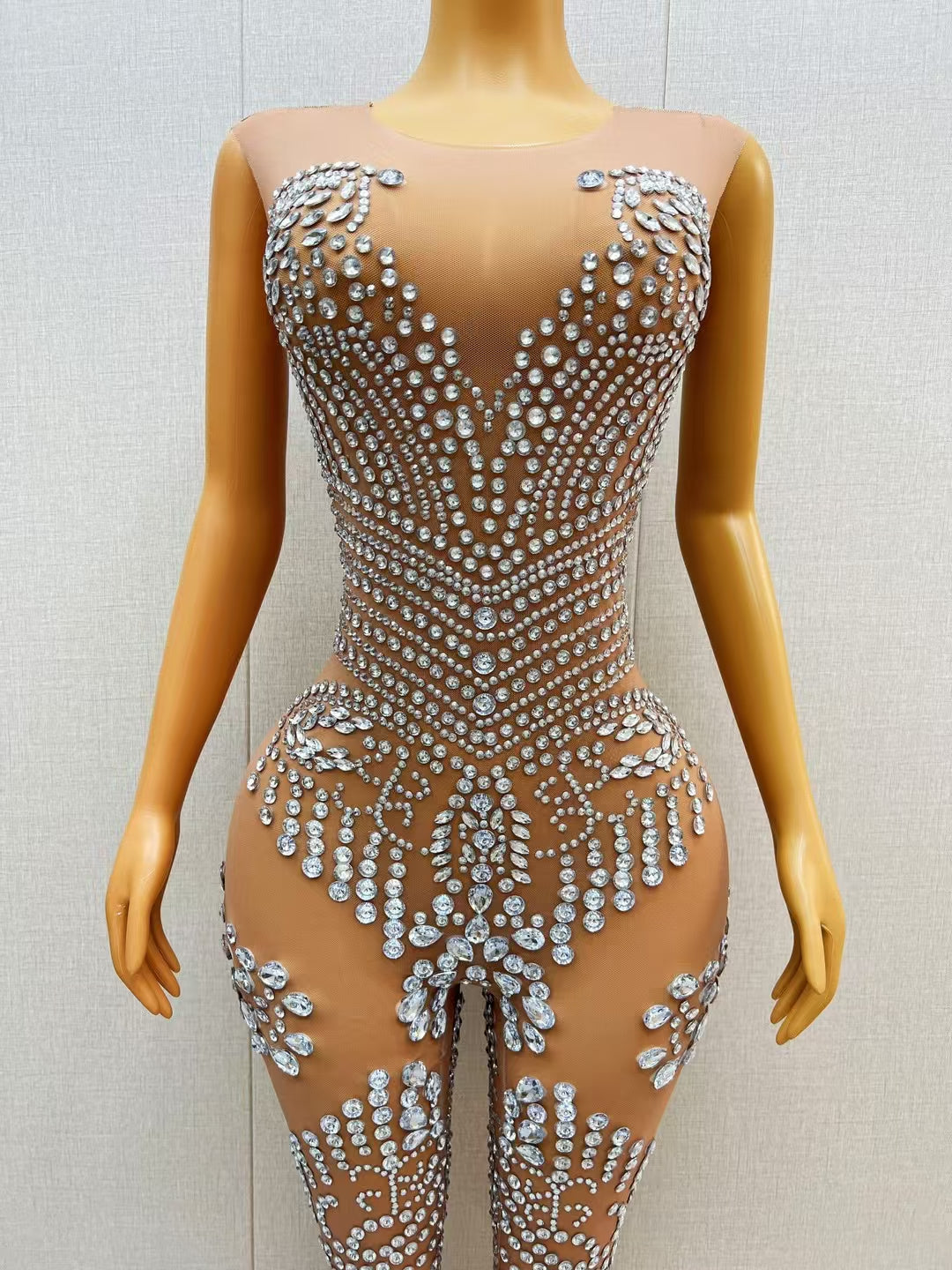 CELESINYI Shuijing Crystal Nude Catsuit