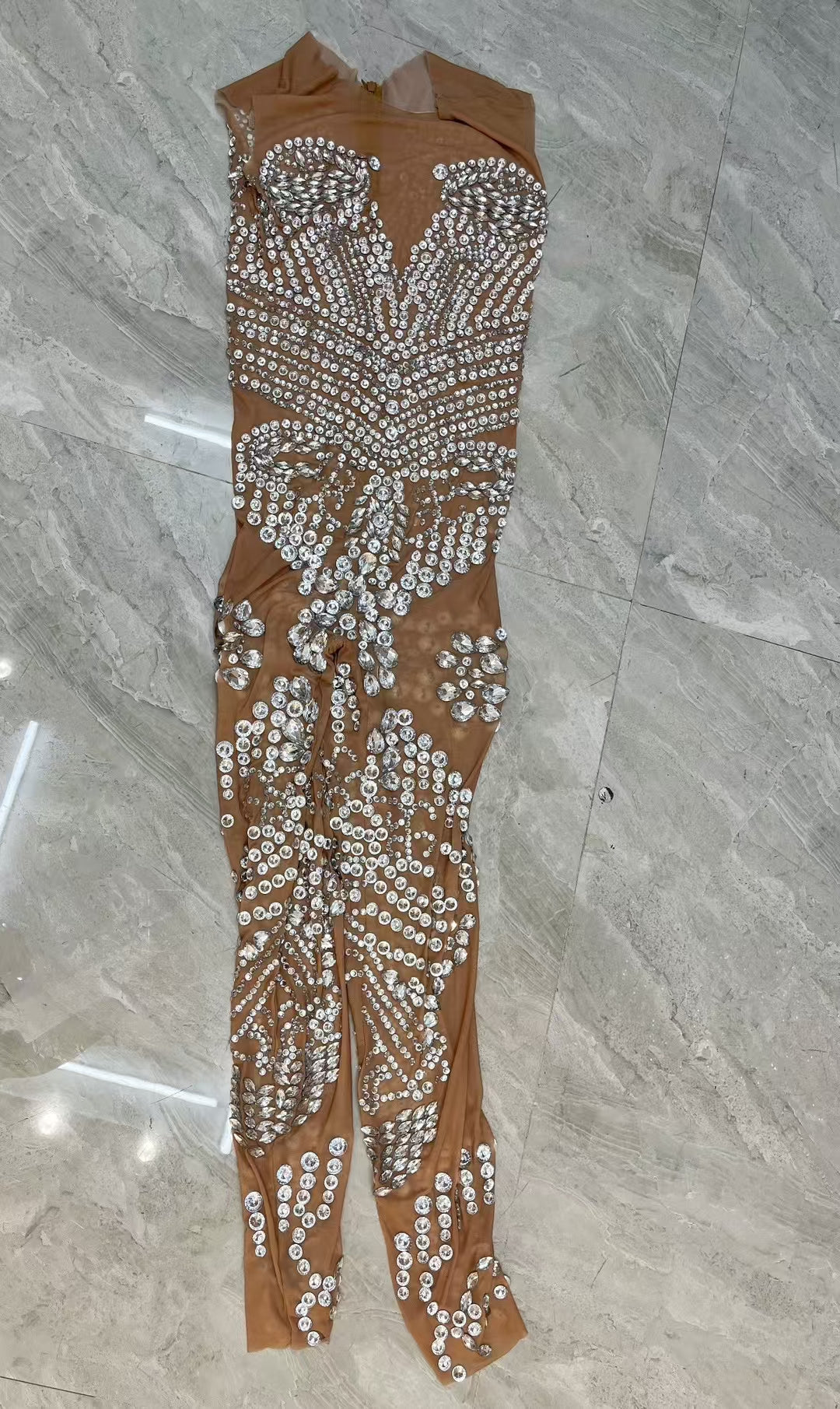 CELESINYI Shuijing Crystal Nude Catsuit