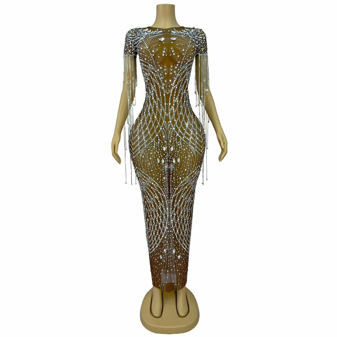 CELESINYI Shengkai Crystal Full Stone Bodysuit