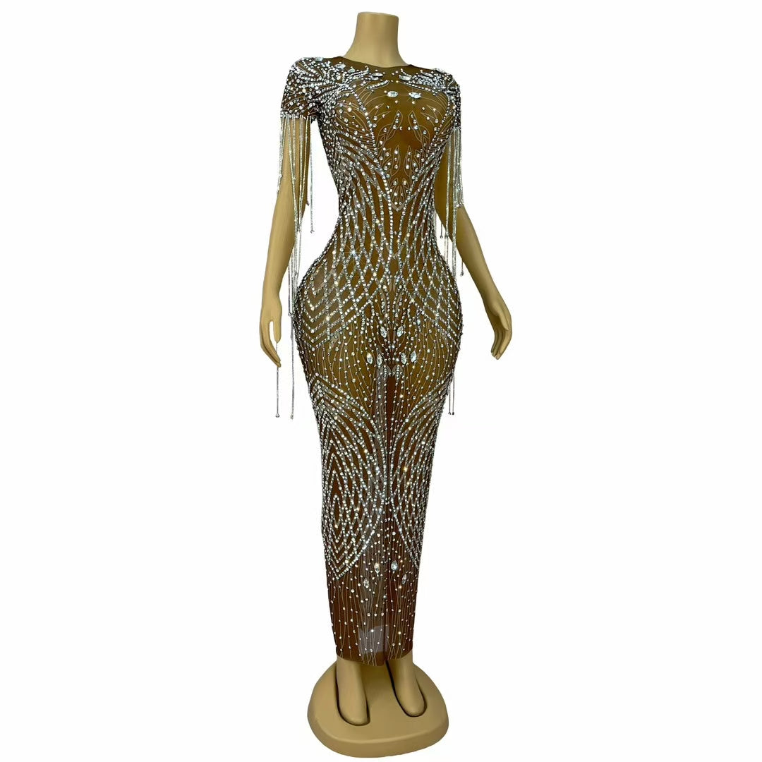 CELESINYI Shengkai Crystal Full Stone Bodysuit