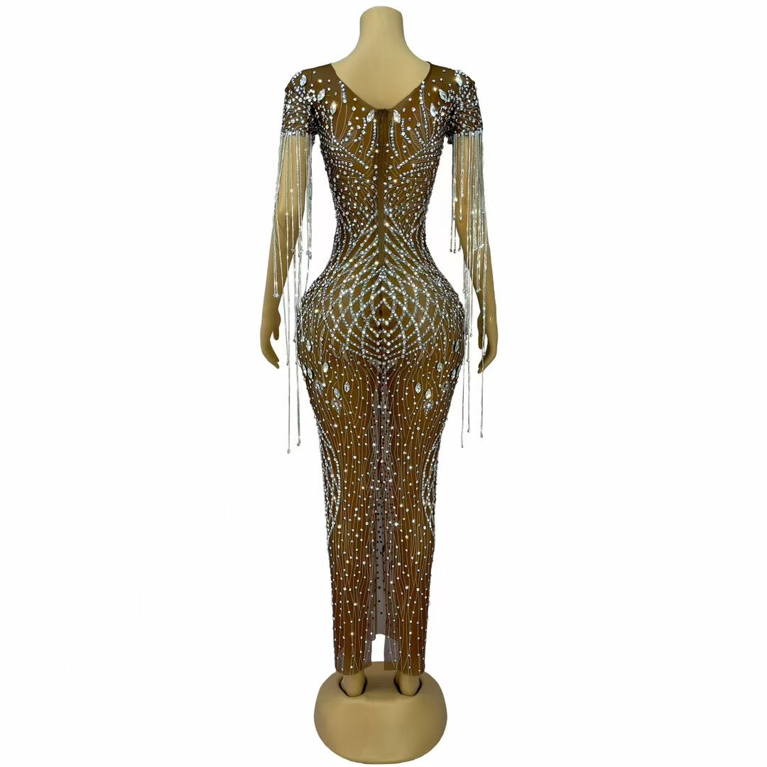 CELESINYI Shengkai Crystal Full Stone Bodysuit