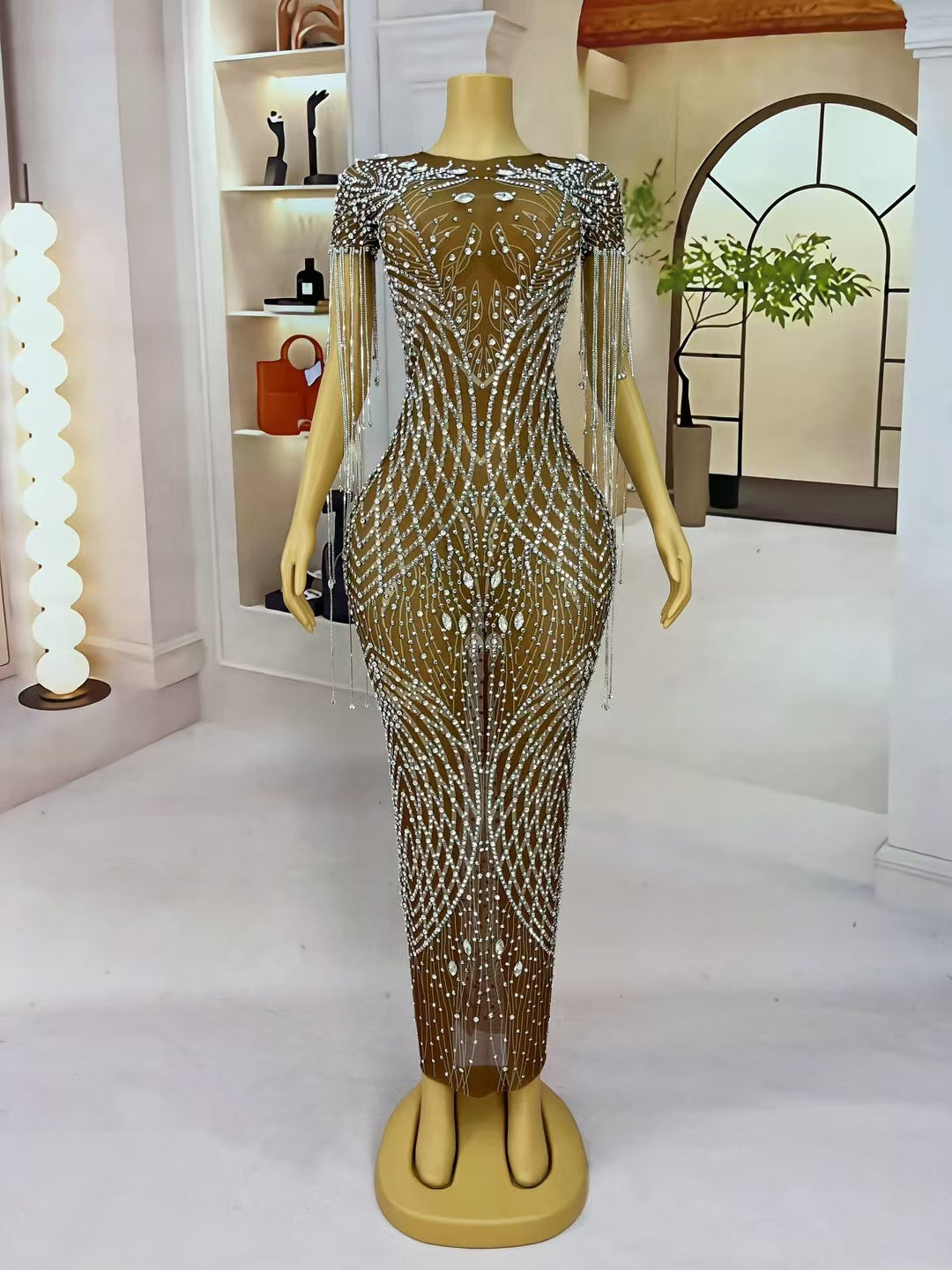 CELESINYI Shengkai Crystal Full Stone Bodysuit