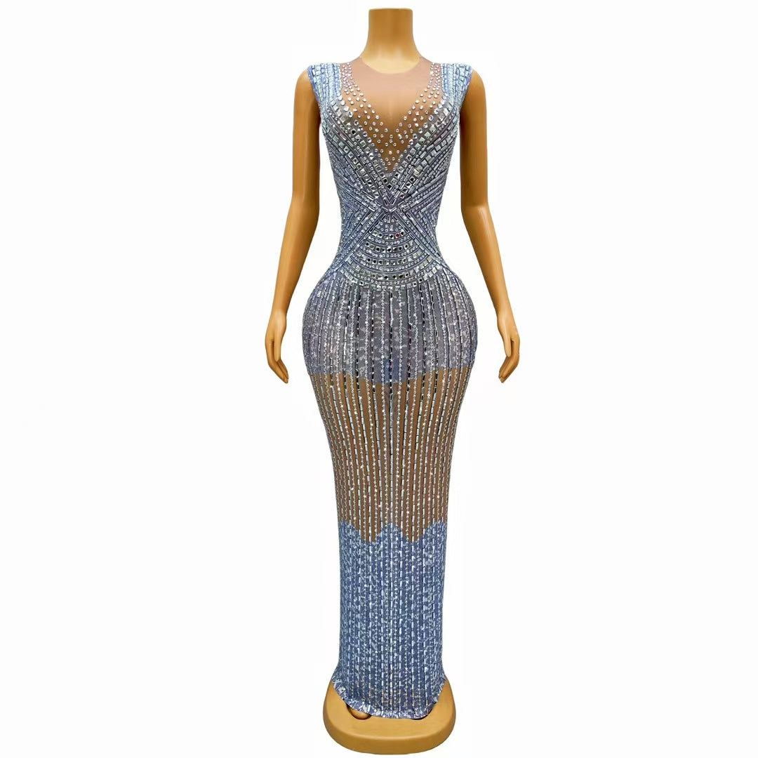 CELESINYI Qingxin Crystal Lavender Architecture Gown