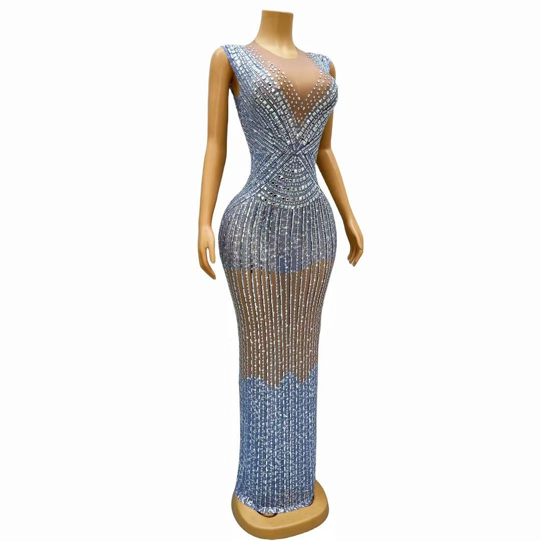 CELESINYI Qingxin Crystal Lavender Architecture Gown
