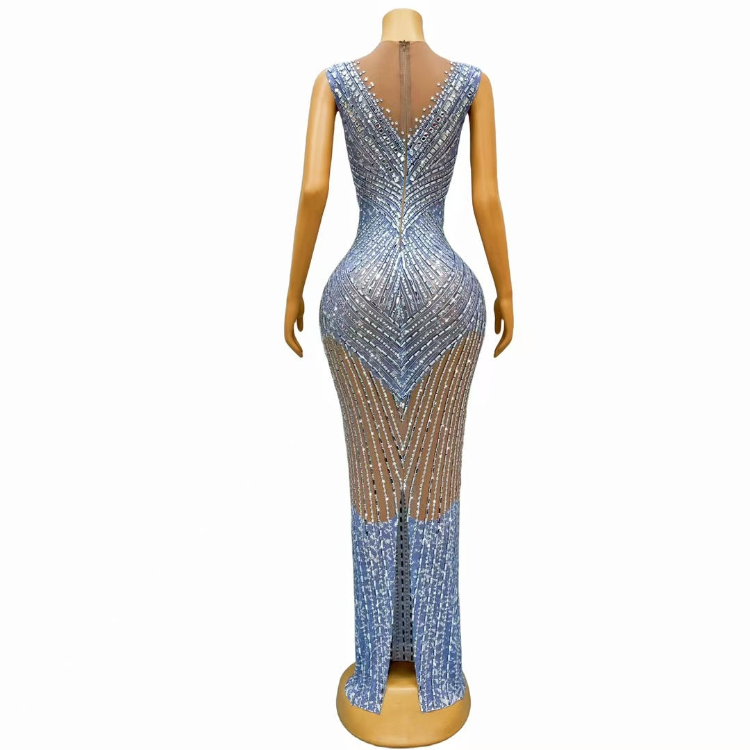 CELESINYI Qingxin Crystal Lavender Architecture Gown