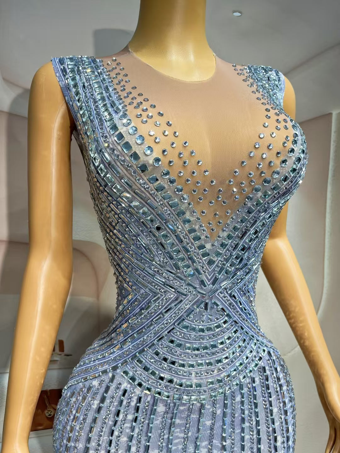 CELESINYI Qingxin Crystal Lavender Architecture Gown