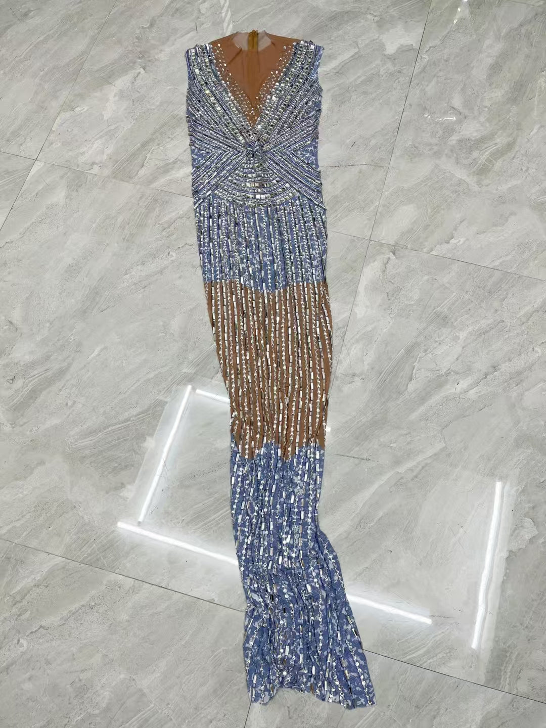 CELESINYI Qingxin Crystal Lavender Architecture Gown