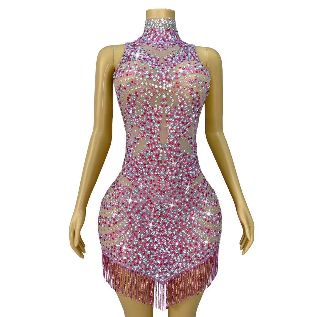 CELESINYI Yinghuatu Crystal Pink Pearl Bodysuit