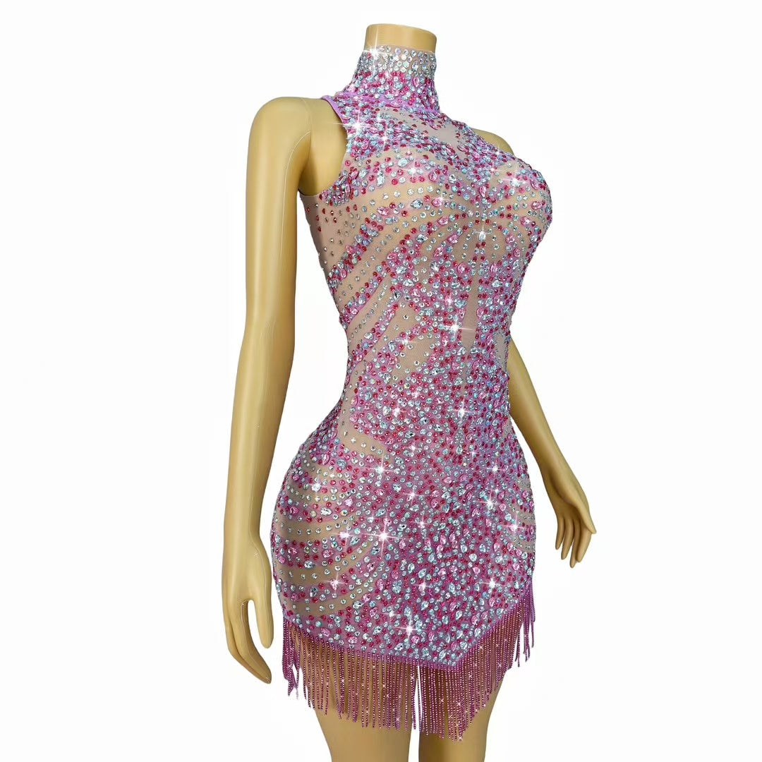 CELESINYI Yinghuatu Crystal Pink Pearl Bodysuit