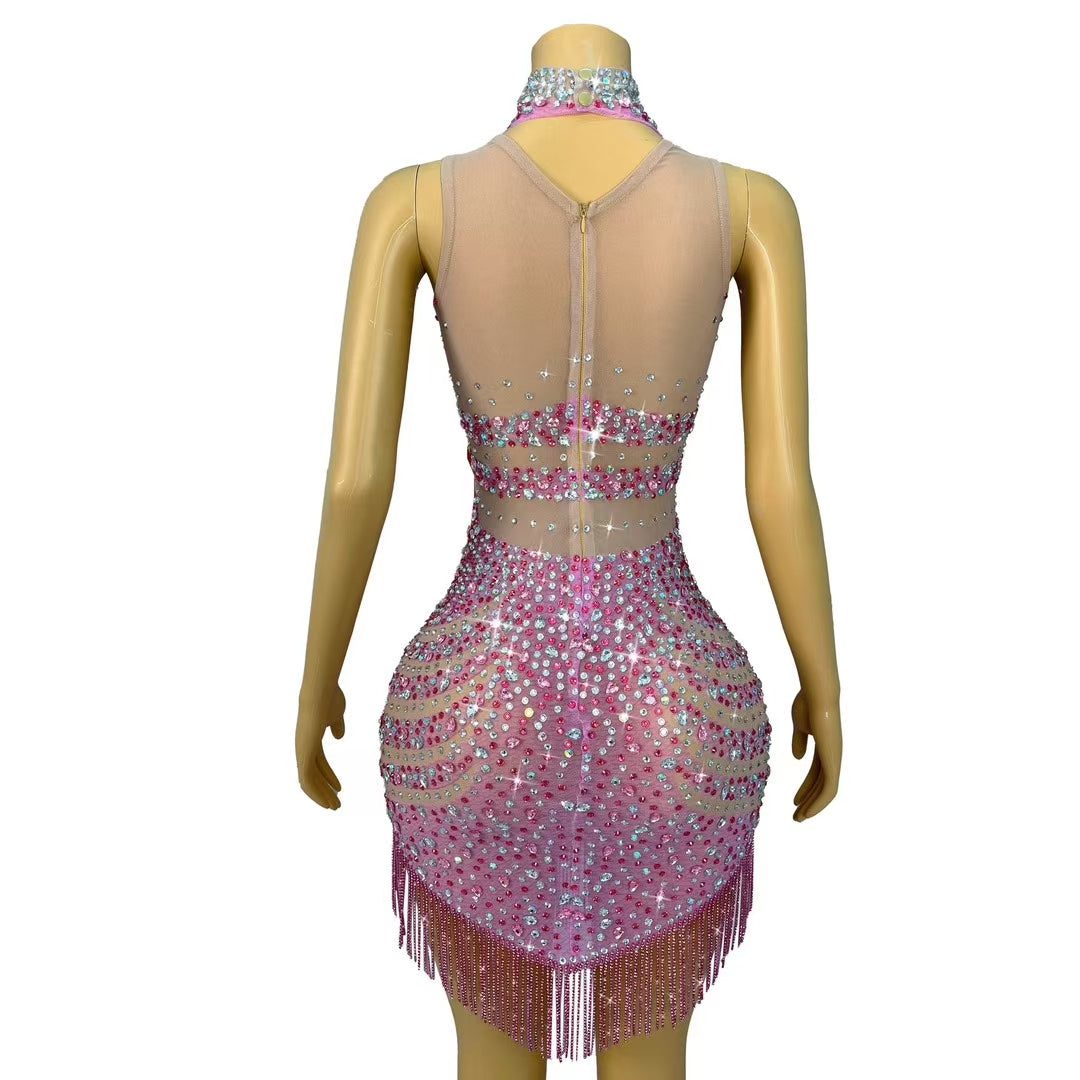 CELESINYI Yinghuatu Crystal Pink Pearl Bodysuit