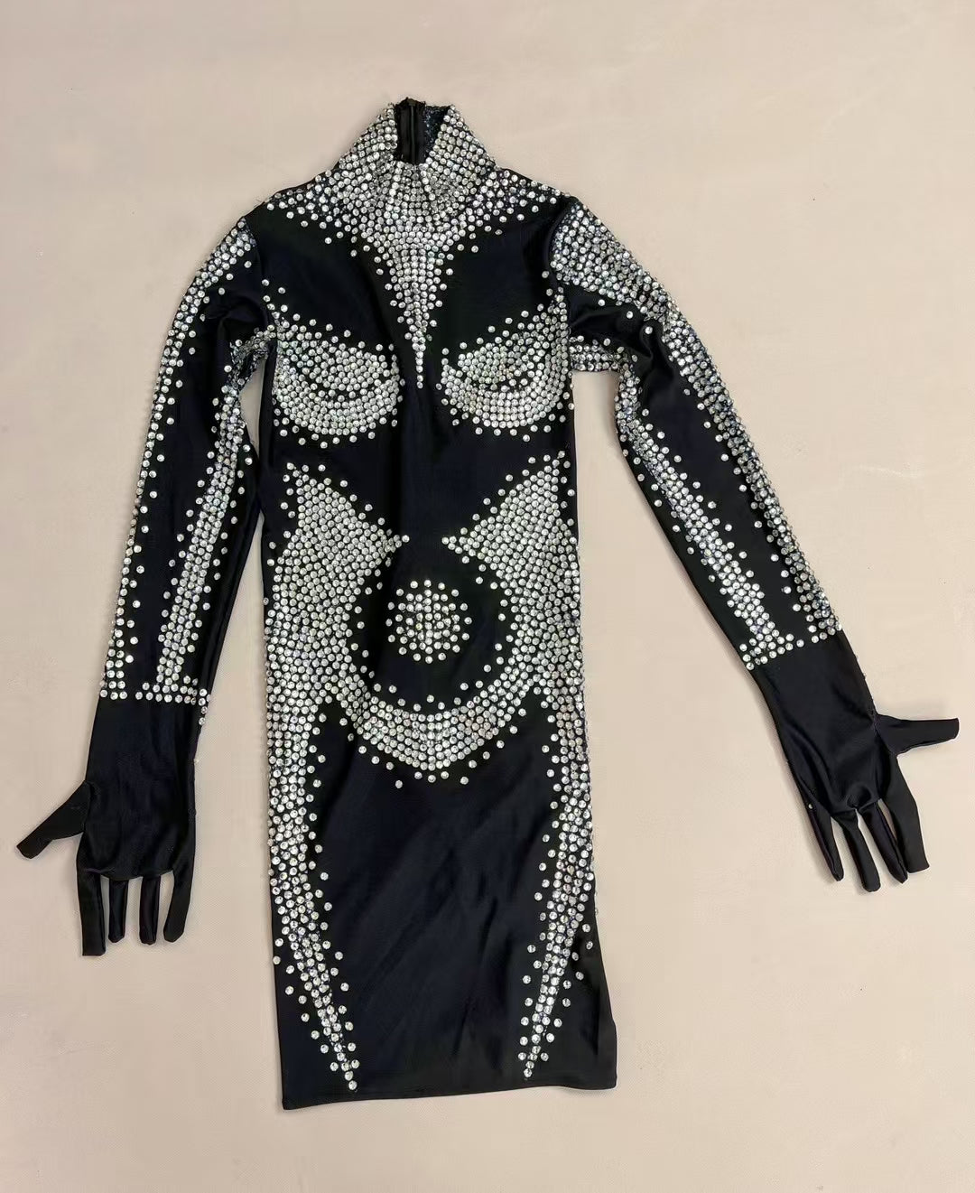 CELESINYI Jinwuxing Crystal Black Swirl Gown