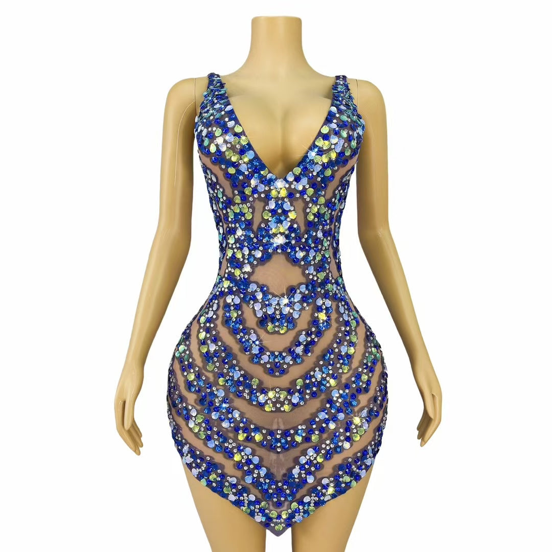 CELESINYI Lanbaoshi Crystal Ocean Gown