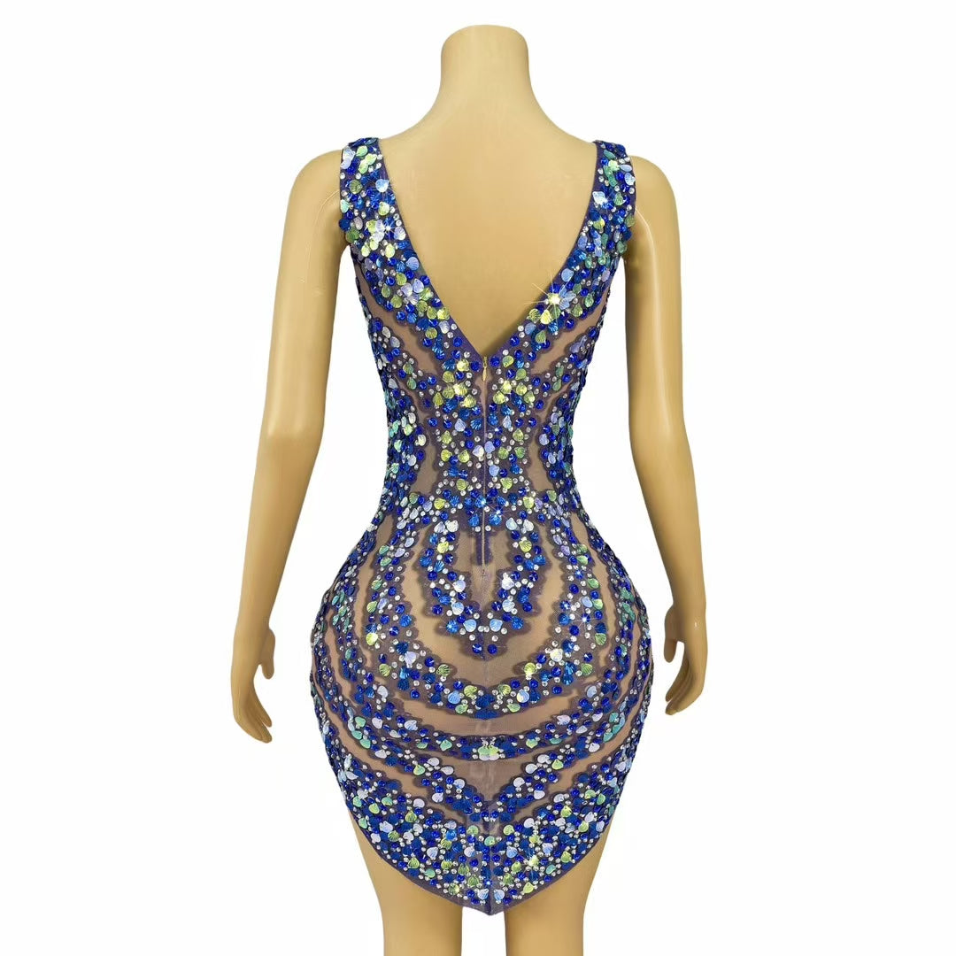 CELESINYI Lanbaoshi Crystal Ocean Gown