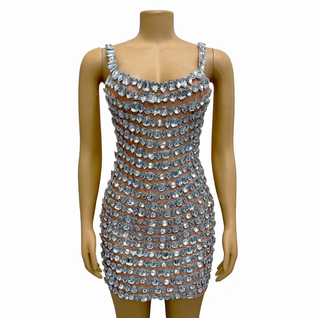 CELESINYI Beixin Crystal Scoop Tank Gown