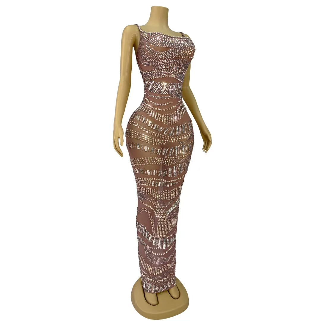 CELESINYI Fuguang Crystal Light Band Gown