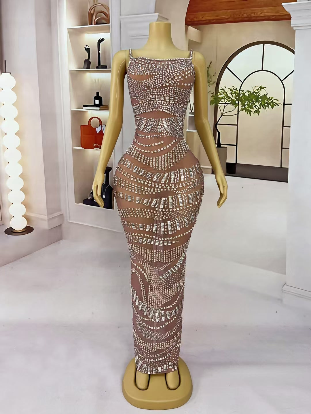 CELESINYI Fuguang Crystal Light Band Gown