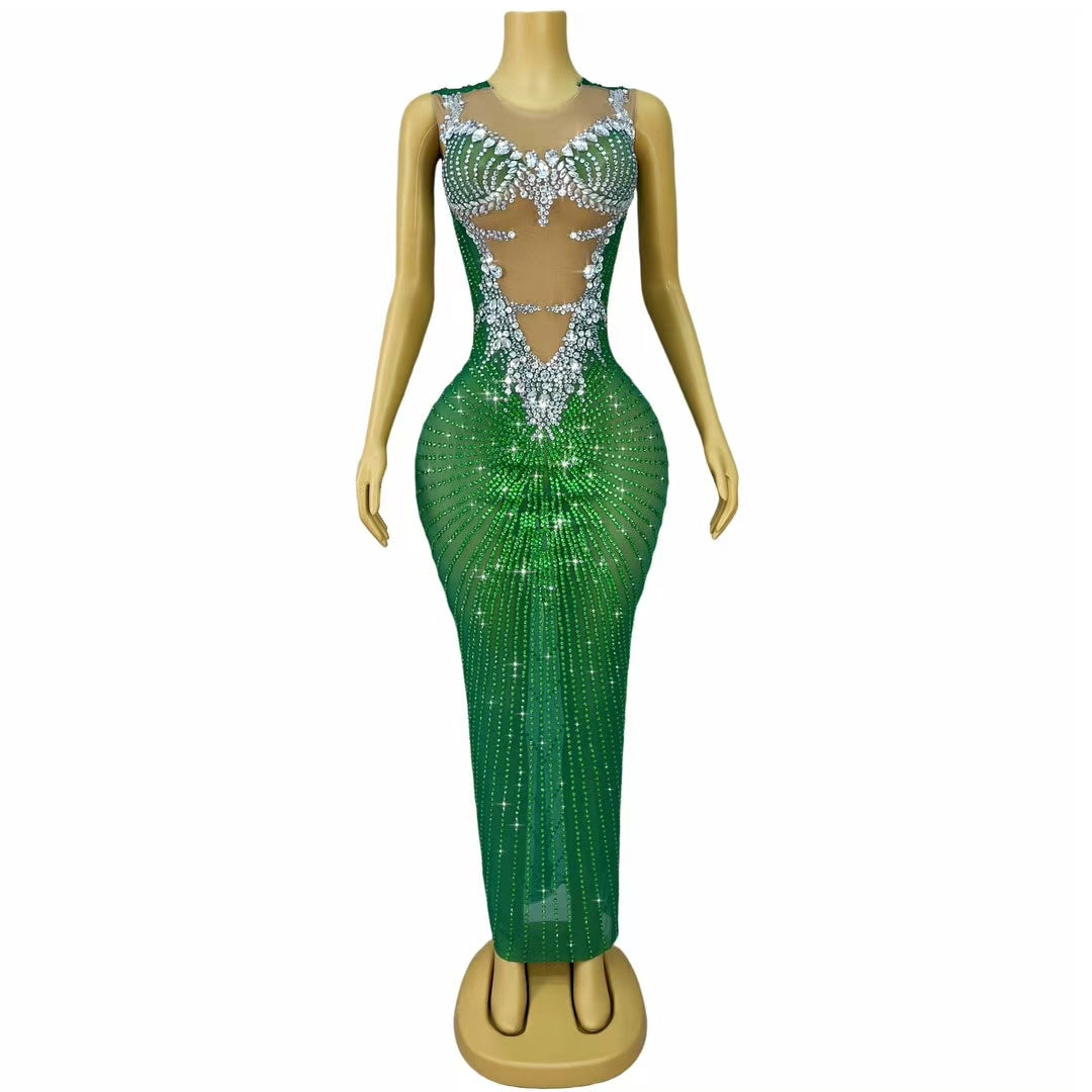 CELESINYI Chijin Crystal Green Gown