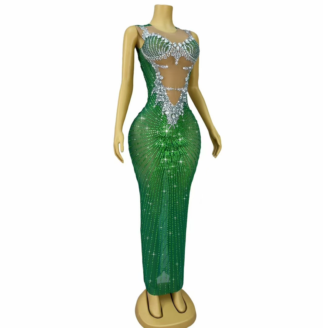 CELESINYI Chijin Crystal Green Gown