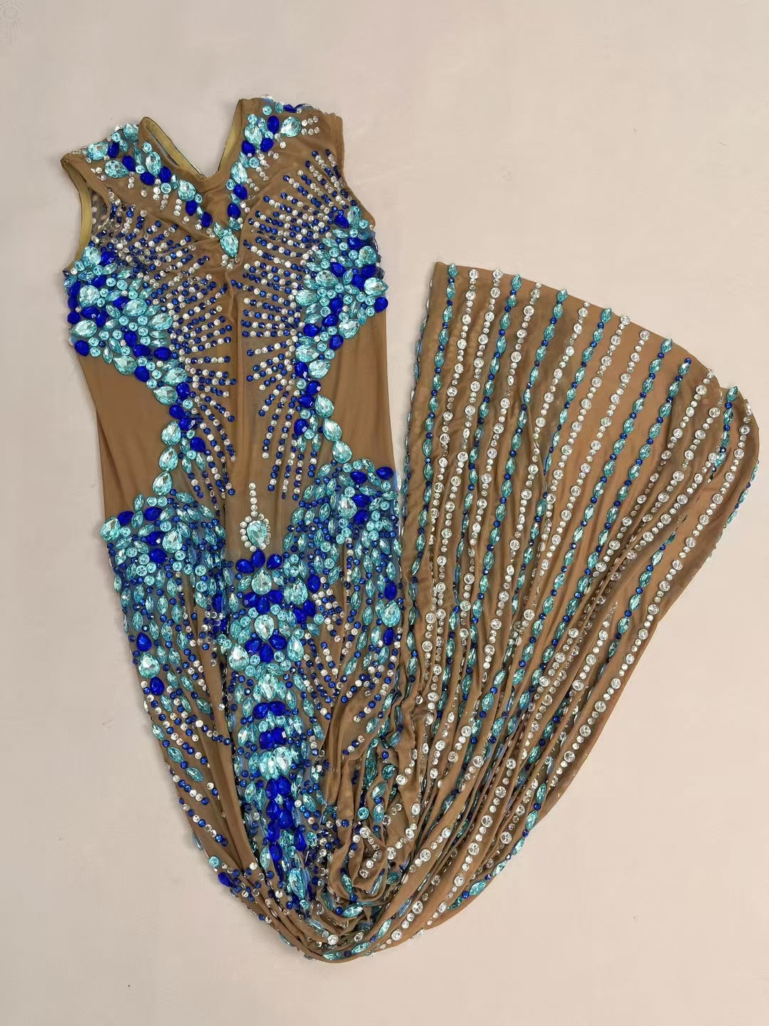 CELESINYI Lantianyise Crystal Blue Gradient Bodysuit